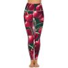 Fresh Cherry Fruits Women's Yoga Pants Stretch Leggings with Pockets High Waist for Workout