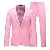 Men's Suit Slim Fit 2 Button 2 Piece Suits for Men Party Formal Dress Solid Tuxedo Blazer Jacket Pants Set