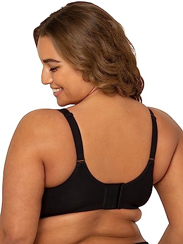 Fit For Me By  Women's Plus Size Cotton Unlined Underwire Bra-Pinch-Free Straps - Side and Back Smoothing
