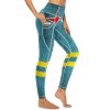 Vintage Aruba Flag Women's Yoga Pants Stretch Leggings with Pockets High Waist for Workout