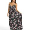 Women's Dream in Bloom Crinkly Viscose Maxi Dress – Adjustable Straps for Effortless Summer Style