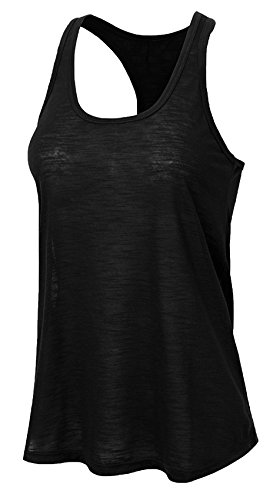 Women's Everyday Flowy Burnout Slub Racer Back Active Workout Tank Tops- 10 Pack