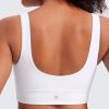 Butterluxe Womens U Back Sports Bra - Scoop Neck Padded Low Impact Yoga Clothes Workout Crop Top with Built in Pads