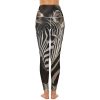 Portrait of Zebra Women's Yoga Pants Stretch Leggings with Pockets High Waist for Workout