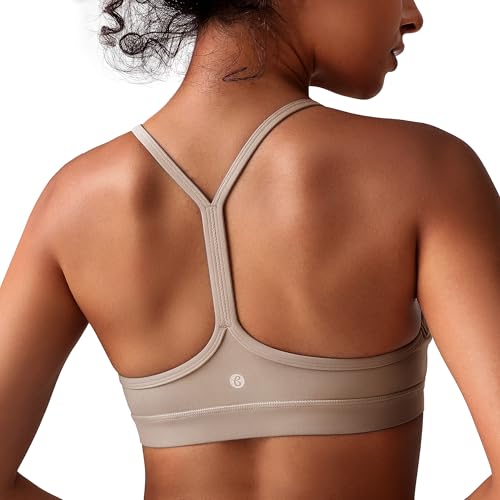 41HVYXdNGKL.jpg Clouduxi Y Back Sports Bras for Women - Light Support Racerback Yoga Bra, A-C Cups