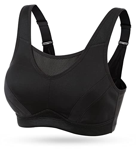 High Impact Sports Bras for Women Plus Size Non Padded Wirefree Workout Bra Bounce Control