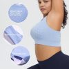 Racerback Sports Bras for Women Medium Support Padded Bra Seamless Women's Sports Wireless Bra
