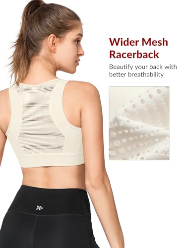 Front Closure Sports Bras for Women High Support Large Bust Supportive Sports Bra High Impact for Running