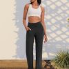 Yoga Pants Women with Pockets, Tummy Control Leggings Straight Leg High Waist Work Dress Pants Petite/Regular/Tall