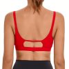 Sports Bras for Women,Square Neck Sports Bra Medium Support Yoga Bra Workout Crop Top with Removable Cups