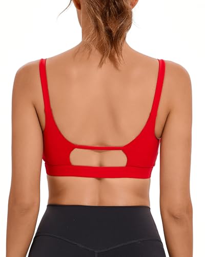 Sports Bras for Women,Square Neck Sports Bra Medium Support Yoga Bra Workout Crop Top with Removable Cups