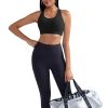 Sports Bra for Women, Criss-Cross Back Padded Strappy Sports Bras Medium Support Yoga Bra with Removable Cups