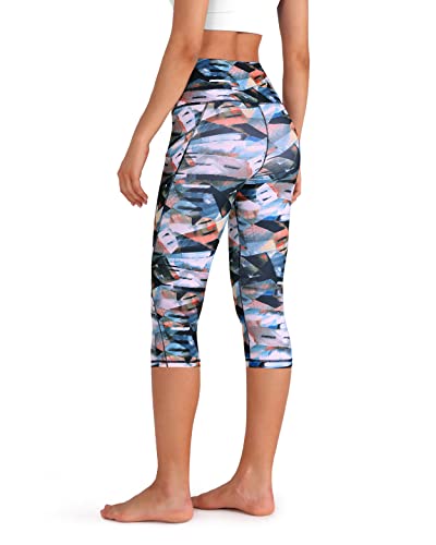 41PZwXGaizL.jpg Women's High Waisted Yoga Capris with Pockets, Tummy Control Non See Through Workout Athletic Running Capri Leggings