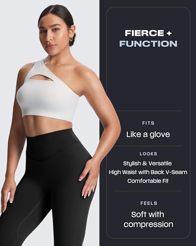 High Waisted Workout Leggings for Women Tummy Control Buttery Soft Yoga Metamorph Deep V Pants 26"