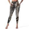 Portrait of Zebra Women's Yoga Pants Stretch Leggings with Pockets High Waist for Workout