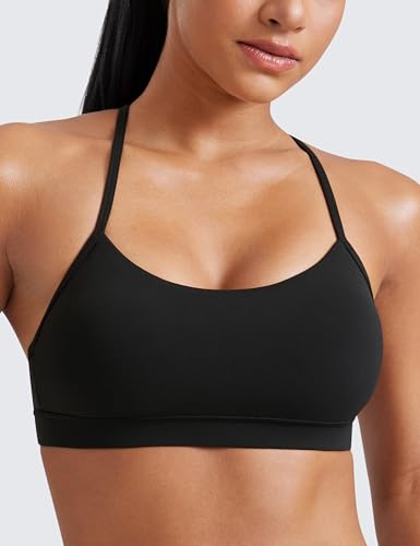 41Qw-LvupoL.jpg Butterluxe Womens Y Back Sports Bra - Padded Racerback Low Impact Spaghetti Thin Strap Workout Yoga Top