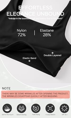 Square Neck Sports Bra for Women Wirefree Non Padded Yoga Tank Workout Crop Tops
