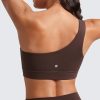Butterluxe Womens One Shoulder Sports Bra - Sleeveless One Strap Low Impact Asymmetrical Workout Yoga Tops