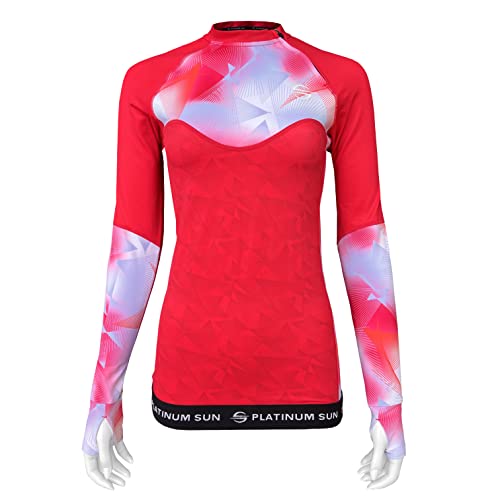 Women Rash Guard Long Sleeve UV UPF 50+ Sun Protection Zip Swim Shirt Rashguard Swimsuit Active