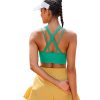 Sports Bras for Women HIigh Support, Criss-Cross Back Padded Strappy High Impact Sports Bras for Women Large Bust