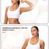41WtnLEFiL.jpg Women's Strappy Sports Bras Light Compression Crop Criss Cross Back Padded Workout Yoga Bra Supportive U Neckline