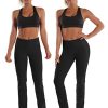 29"/31"/33"/35"/37" Women's High Waist Straight Leg Yoga Pants Tummy Control Workout Pants with Pockets
