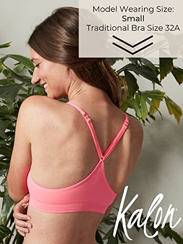 Women’s 4 Pack Racerback Sports Bralette Seamless Wireless Comfort Bra