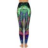 41ab7kw69VL.jpg Evil God Glowing Women's Yoga Pants Stretch Leggings with Pockets High Waist for Workout