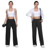 Wide Leg Dress Pants Women Work Workout Athletic Yoga Sweatpants with Pockets Stretch Loose Casual Lounge Trousers