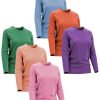 Womens Ultra Soft Midweight Baselayer Top | All Season Thermal Scoop Neck Long Sleeve Shirt | Multi Packs