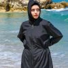 Islamic Long Sleeve Swimsuits for Women Modest Muslim 4 PCS | Full Cover Rash Guard Burkini | Arabic Swimwear