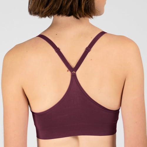 Women's Katharina Seamless Yoga Racerback Sports Bra, Sostén Deportivo, Removable Pads, 3 Pack