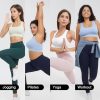 Racerback Sports Bras for Women Medium Support Padded Bra Seamless Women's Sports Wireless Bra