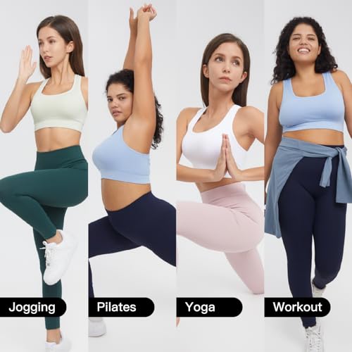 Racerback Sports Bras for Women Medium Support Padded Bra Seamless Women's Sports Wireless Bra