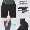 Flare Leggings for Women Tummy Control Flared Leggings No Front Seam Yoga Pants Women High Waisted Workout Bell Bottoms