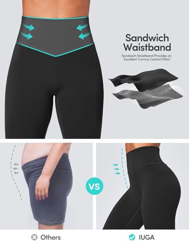 Flare Leggings for Women Tummy Control Flared Leggings No Front Seam Yoga Pants Women High Waisted Workout Bell Bottoms