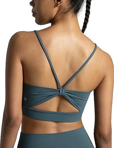 41goQ-Sj7L.jpg Women's Dreamlux Bowknot Strappy Sports Bras Light Impact Workout Yoga Tops