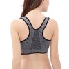 Women's Zip Front Sports Bra Wireless Post-Surgery Yoga Bras