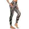 Portrait of Zebra Women's Yoga Pants Stretch Leggings with Pockets High Waist for Workout