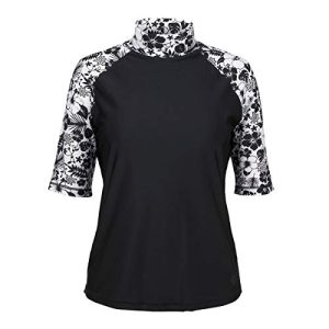 Women’s Aloha Short Sleeve Sun and Swim Shirt with UPF 50+ Sun Protection – Womens Short Sleeve Rash Guard