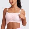 Butterluxe Cami Longline Sports Bras for Women - Square Neck Adjustable Padded Workout Crop Tank Top Camisole