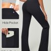 Bootcut Yoga Pants with Pockets for Women Wide Leg Pants Woman High Waisted Stretchy Work Pants for Yoga Workout