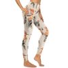 Hoopoe Bird Watercolor Women's Yoga Pants Stretch Leggings with Pockets High Waist for Workout