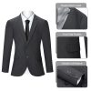 2 Piece Men's Suit Slim Fit Suits for Men, Two Button Blazer Dress Business Wedding Party Jacket & Pants