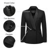 41nYwlGdsIL.jpg Women's Pants Suit 2 Piece Set Smil Fit Jacket Shawl Sollar Blazer Dress for Women