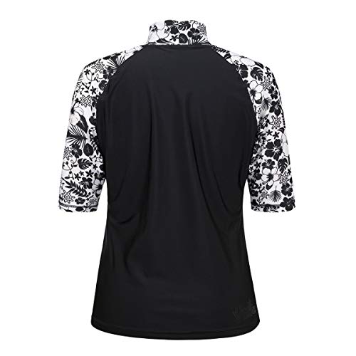 Women’s Aloha Short Sleeve Sun and Swim Shirt with UPF 50+ Sun Protection – Womens Short Sleeve Rash Guard