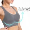 Sports Bra for Women Padded Medium Support Criss Cross Strappy Bras Seamless High Impact Yoga Exercise Athletic Bras