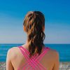 2 Pack Strappy Sports Bra for Women, Workout Padded Tank Top Sexy Cross Back Racer Back Seamless Comfortable Yoga Bra