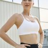 Smooth Sports Bras for Women Workout Tops Y-Back Padded Yoga Bra Basic Wireless Bra