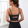 Sports Bras for Women High Support Longline Workout Tank Tops Built in Bra Strappy Yoga Padded Crop Top